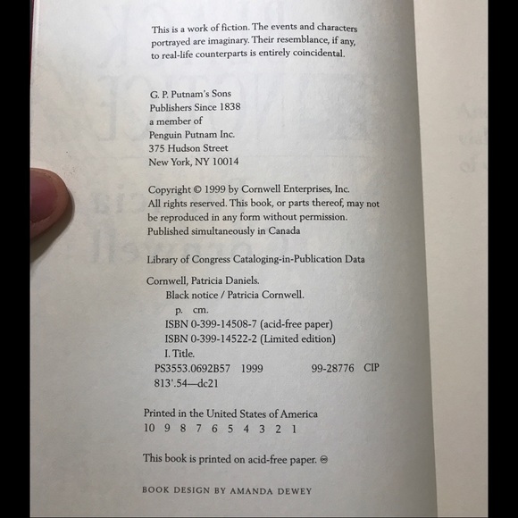 Black Notice Hard cover Book - Picture 3 of 4